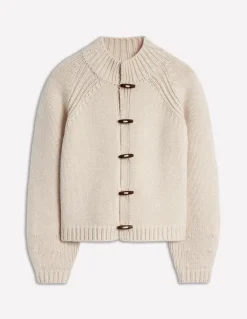 Chunky Wool Cardigan-Warm Ivory-Boden Sale