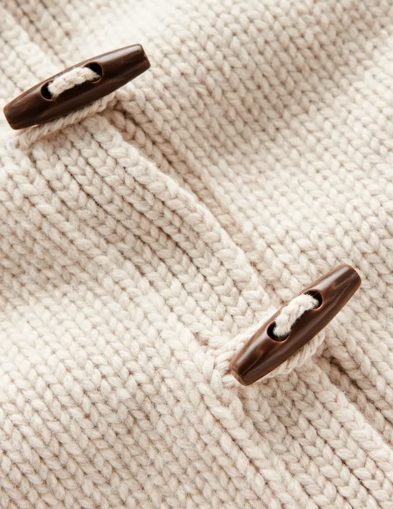 Chunky Wool Cardigan-Warm Ivory-Boden Sale