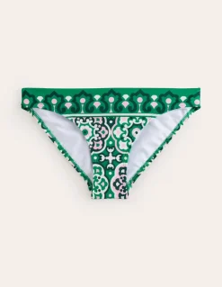 Classic Bikini Bottoms-Green, Artisian Geo-Boden Fashion