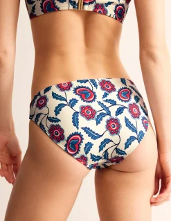 Classic Bikini Bottoms-Ivory, Floret Vine-Boden Hot