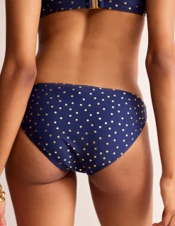 Classic Bikini Bottoms-Navy Foil Spot-Boden Online