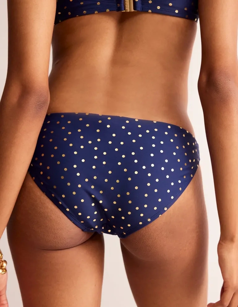 Classic Bikini Bottoms-Navy Foil Spot-Boden Online