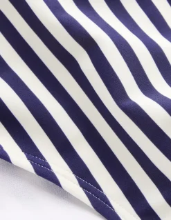 Classic Bikini Bottoms-Navy, Ivory Stripe-Boden New