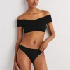 Classic Bikini Bottoms-Textured Black-Boden Best