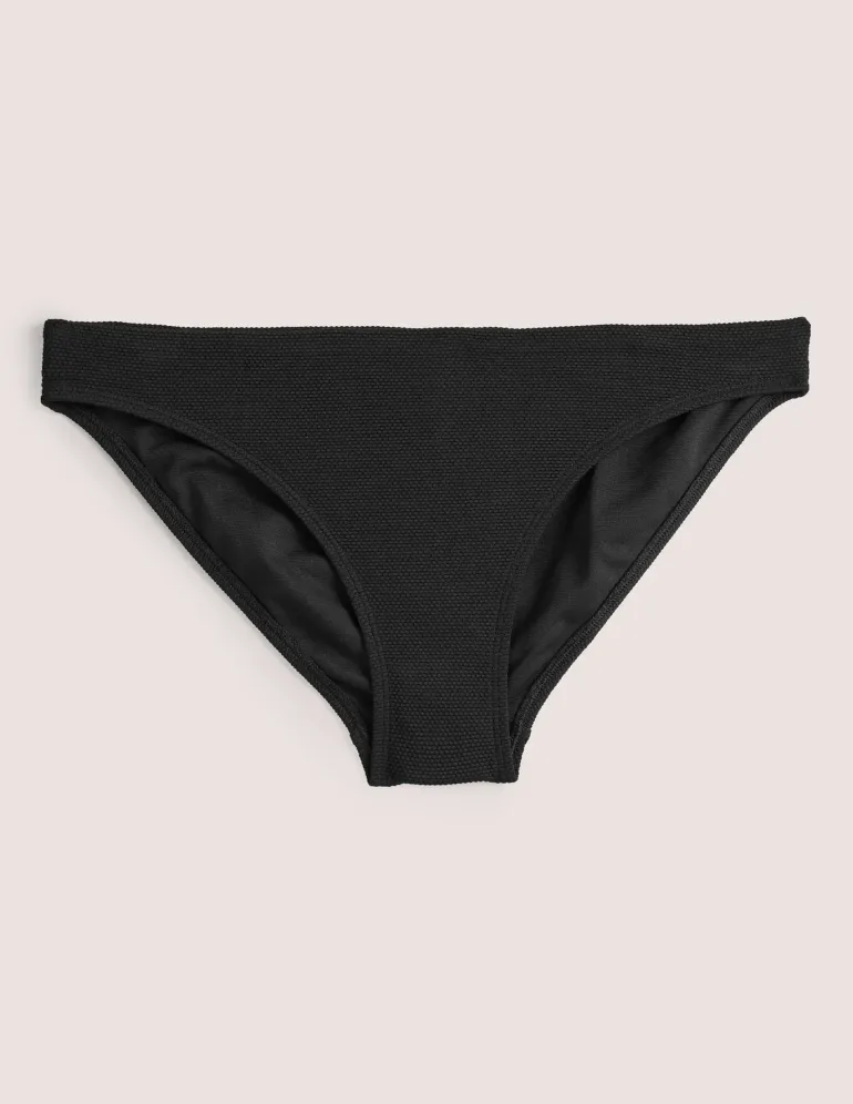 Classic Bikini Bottoms-Textured Black-Boden Best