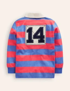 Classic Rugby Shirt-Jam Red/ Bluejay-Boden Fashion