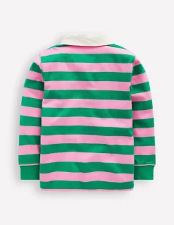 Classic Rugby Shirt-Lime Juice / Vintage Mauve-Boden Fashion