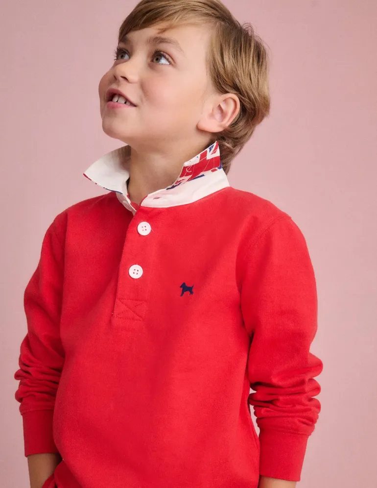 Classic Rugby Shirt-Rockabilly Red-Boden Online