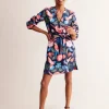 Cleo Tie Waist Linen Dress-Multi, Tropic Parrot-Boden Shop
