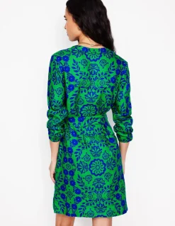Cleo Tie Waist Linen Dress-Aleo, Structured Meadow-Boden Store