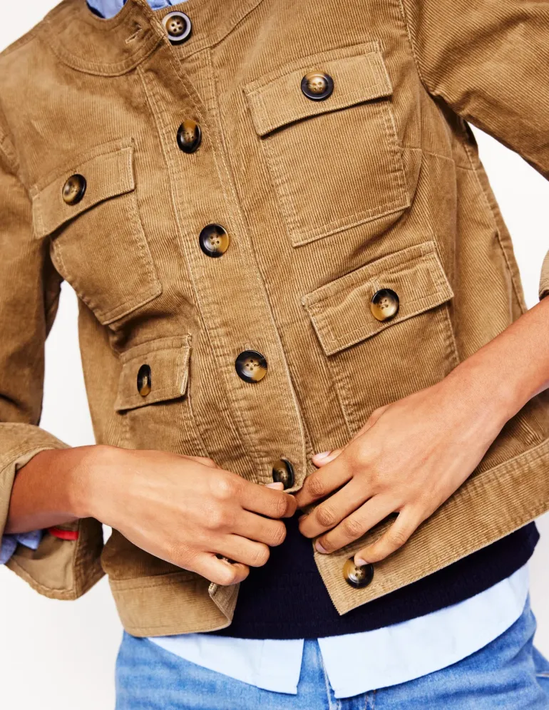 Collarless Casual Jacket--Boden Clearance