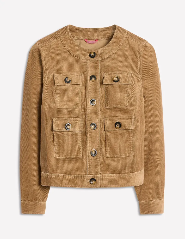Collarless Casual Jacket--Boden Clearance