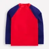 Colour Block Rash Vest-Poppy Red-Boden Shop