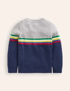 Colour Block Sweater-College Navy-Boden Flash Sale