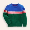 Colour Block Sweater-Ivy Green-Boden Shop