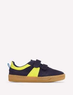 Colourblock Low Tops-College Navy/Neon-Boden Cheap