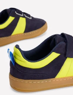 Colourblock Low Tops-College Navy/Neon-Boden Cheap