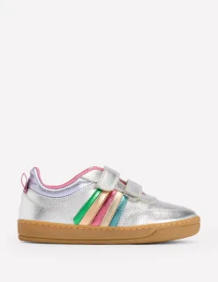 Colourblock Low Tops-Silver Metallic-Boden Online
