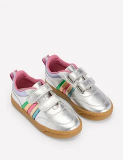 Colourblock Low Tops-Silver Metallic-Boden Online