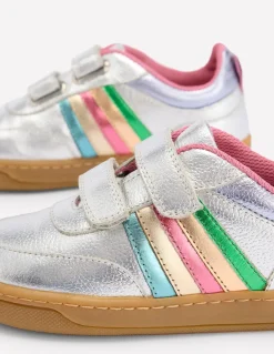 Colourblock Low Tops-Silver Metallic-Boden Online