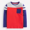 Colourblock T-shirt-Poppy Red Colourblock-Boden New