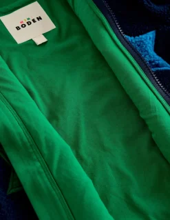 Cosy Borg Jacket-College Navy Star-Boden New
