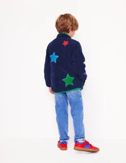 Cosy Borg Jacket-College Navy Star-Boden New