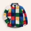 Cosy Borg Jacket-Multi Check-Boden New