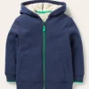 Cosy Fleece-Lined Hoodie-College Navy Marl-Boden Best Sale