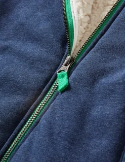 Cosy Fleece-Lined Hoodie-College Navy Marl-Boden Best Sale