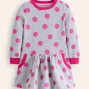 Cosy Printed Sweatshirt Dress-Chalk Pink Wild Rose-Boden Hot