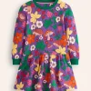 Cosy Printed Sweatshirt Dress-Pansy Purple Hedgehogs-Boden Flash Sale