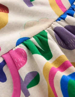 Cosy Printed Sweatshirt Dress-Multi Rainbow Collage-Boden Sale