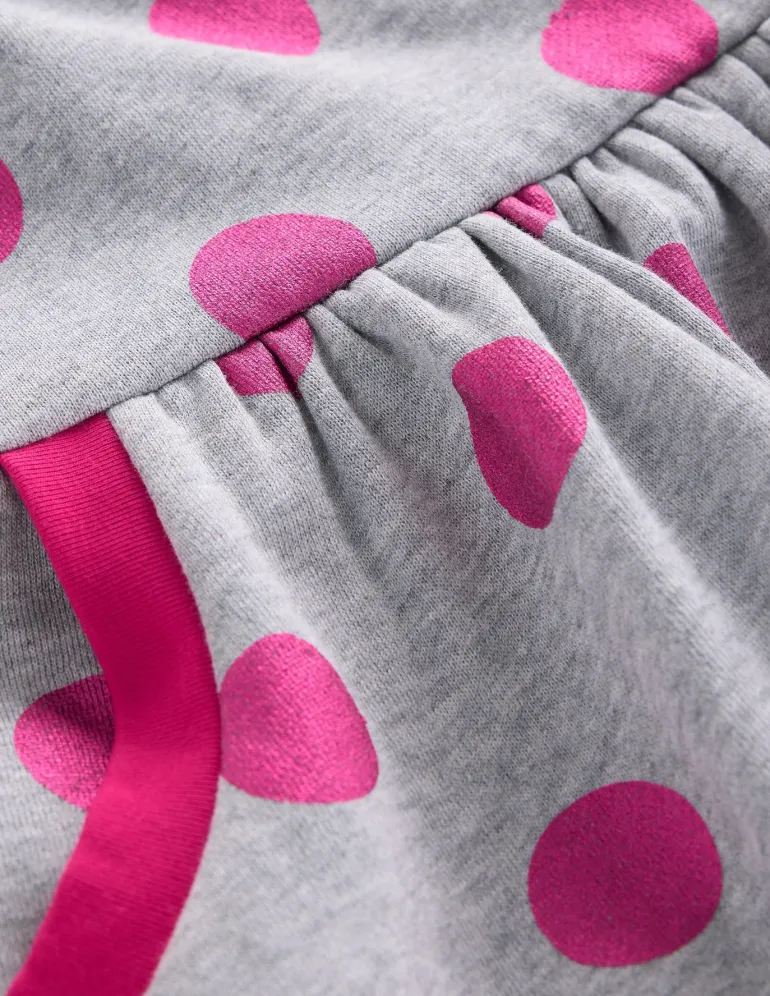 Cosy Printed Sweatshirt Dress-Chalk Pink Wild Rose-Boden Hot