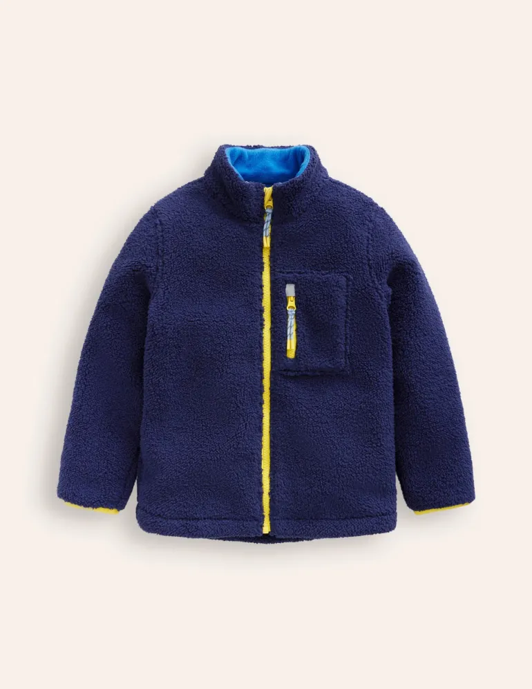 Cosy Windproof Fleece-College Navy-Boden Outlet
