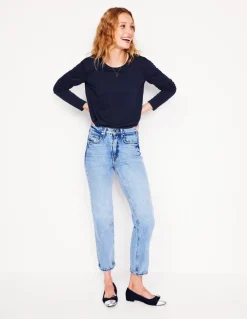 Cotton Crew Long Sleeve Top--Boden Clearance