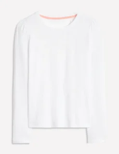 Cotton Crew Long Sleeve Top--Boden Fashion