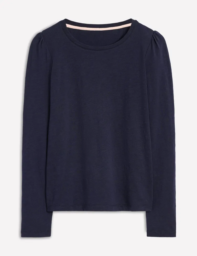 Cotton Crew Long Sleeve Top--Boden Clearance