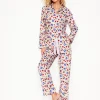 Cotton Sateen Pajama Trousers-Ivory, Heart Flutter-Boden Fashion