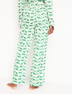 Cotton Sateen Pajama Trousers-Ivory, Janet and Friends-Boden Discount