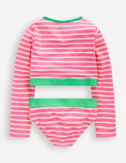 Cropped Rash Vest Set-Strawberry Stripe-Boden Store