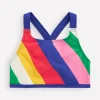 Cross-back Bikini Top-Multi Rainbow Swirl-Boden Clearance