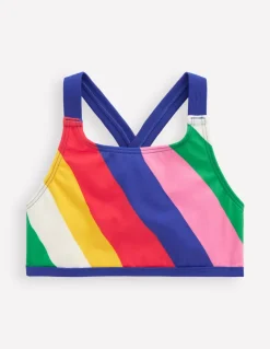 Cross-back Bikini Top-Multi Rainbow Swirl-Boden Clearance