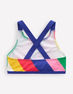 Cross-back Bikini Top-Multi Rainbow Swirl-Boden Clearance