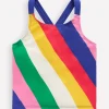 Cross-Back Tankini Top-Multi Rainbow Swirl-Boden Best Sale
