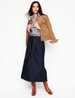 Denim Maxi Skirt-Indigo Rinse-Boden Clearance