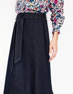 Denim Maxi Skirt-Indigo Rinse-Boden Clearance