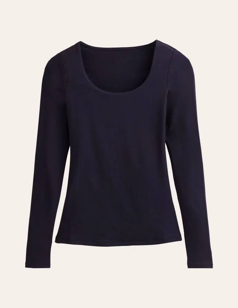 Double Layer Scoop Long Sleeve--Boden Store