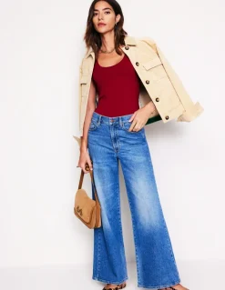 Double Layer Scoop Neck Vest-Red Liquorice-Boden Shop