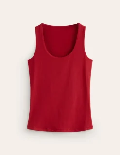 Double Layer Scoop Neck Vest-Red Liquorice-Boden Shop